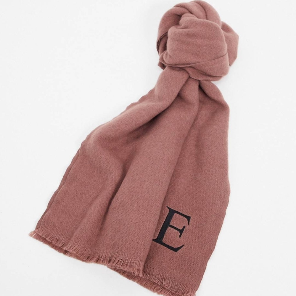 ASOS DESIGN E Initial Personalized Scarf